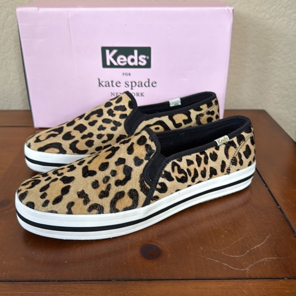 kate spade Shoes - Kate Spade New York Sneakers Double Deck Leo Pony Tan NWOT